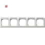 GIR109503 / Abdeckrahmen 5f waager. BSF System 55 Reinweiß / EAN 4010337095033
