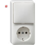 GIR17613 / SCHUKO/Wechselschalter Aufputz reinweiss / EAN 4010337176138