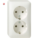 GIR78013 / Steckdose, weiß, Aufputz AP, 2 Fach,...