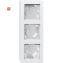 GIR106329 / AP-Gehäuse 3f + Rahmen Gira E2 Reinweiß / EAN 4010337096733