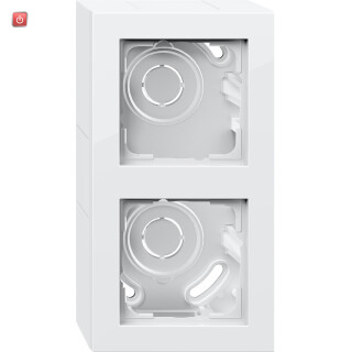 GIR106229 / AP-Gehäuse 2f + Rahmen Gira E2 Reinweiß / EAN 4010337096726
