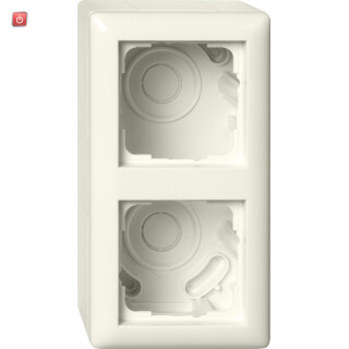 GIR106201 / AP-Gehäuse 2f + Rahmen Standard 55 Cremeweiß / EAN 4010337076780