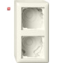 GIR106201 / AP-Gehäuse 2f + Rahmen Standard 55 Cremeweiß / EAN 4010337076780