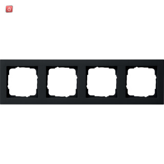 GIR21409 / Abdeckrahmen 4f Gira E2 Schwarz m / EAN 4010337036869
