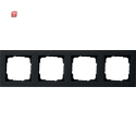 GIR21409 / Abdeckrahmen 4f Gira E2 Schwarz m / EAN...