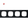 GIR21409 / Abdeckrahmen 4f Gira E2 Schwarz m / EAN 4010337036869