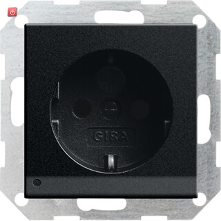 GIR1170005 / SCHUKO LED-Leuchte + SH System 55 Schwarz m / EAN 4010337037637