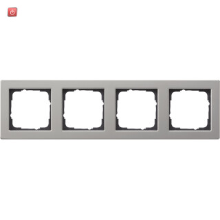 GIR21433 / Abdeckrahmen 4f Gira E2 Edelstahl / EAN 4010337019824