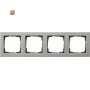 GIR21433 / Abdeckrahmen 4f Gira E2 Edelstahl / EAN 4010337019824
