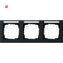 GIR109309 / Abdeckrahmen 3f waager. BSF Gira E2 Schwarz m...
