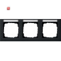 GIR109309 / Abdeckrahmen 3f waager. BSF Gira E2 Schwarz m / EAN 4010337036852
