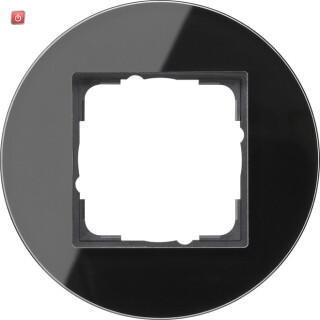 GIR211135 / Abdeckrahmen 1f Gira Studio G Schwarz / EAN 4010337045656