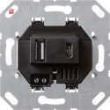 GIR236900 / USB-Spannungsvers. 2f Typ A/C Einsatz Schwarz...