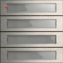 GIR5534914 / Ruftastenmodul 4f System 106 Edelstahl V4A /...