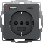 GIR245928 / SCHUKO SH USB-Spannungsvers. 2f Typ A/C System 55 Anthrazit / EAN 4010337076285