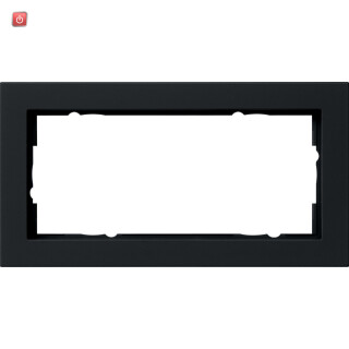 GIR100209 / Abdeckrahmen 2f o.M. Gira E2 Schwarz m / EAN 4010337036784