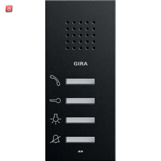 GIR1250005 / Wohnungsstation AP System 55 Schwarz m / EAN 4010337038641