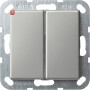 GIR2861600 / Tastschalter Wechselsch. 2f gerade System 55 Edelstahl / EAN 4010337021209