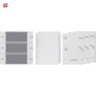 GIR850400 / Wippenset 3f Wohnungsstation System 55 Klar / EAN 4010337032021