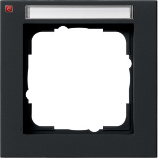 GIR109109 / Abdeckrahmen 1f BSF Gira E2 Schwarz m / EAN 4010337036746