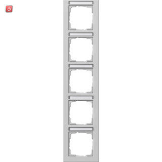 GIR111537 / Abdeckrahmen 5f senkr. BSF Gira E2 Grau m / EAN 4010337082880