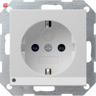 GIR1170015 / SCHUKO LED-Leuchte + SH System 55 Grau m / EAN 4010337082903