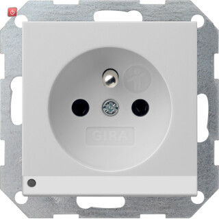 GIR1172015 / Steckd. Erdstift LED-Leuchte + SH System 55 Grau m / EAN 4010337082910