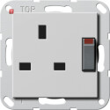 GIR2778015 / Steckd. BS 13 A gesch. + SH System 55 Grau m...