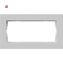 GIR1002375 / Abdeckrahmen 2f o.M. flach Gira E2 Grau m /...
