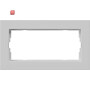 GIR1002375 / Abdeckrahmen 2f o.M. flach Gira E2 Grau m / EAN 4010337082446