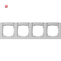 GIR109437 / Abdeckrahmen 4f waager. BSF Gira E2 Grau m /...