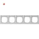 GIR109537 / Abdeckrahmen 5f waager. BSF Gira E2 Grau m /...