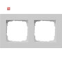 GIR212375 / Abdeckrahmen 2f flach Gira E2 Grau m / EAN 4010337077596