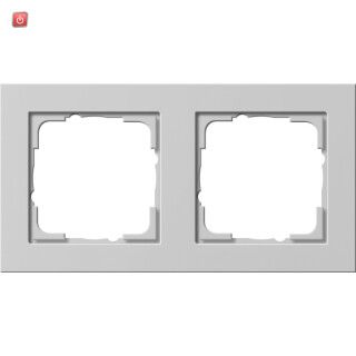 GIR21237 / Abdeckrahmen 2f Gira E2 Grau m / EAN 4010337077589