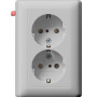 GIR783015 / SCHUKO 2f SH + Vollpl. System 55 Grau m / EAN 4010337081876