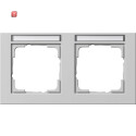 GIR109237 / Abdeckrahmen 2f waager. BSF Gira E2 Grau m /...
