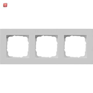 GIR213375 / Abdeckrahmen 3f flach Gira E2 Grau m / EAN 4010337077619