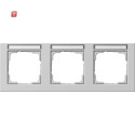 GIR109337 / Abdeckrahmen 3f waager. BSF Gira E2 Grau m /...
