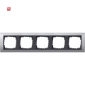 GIR21506 / Abdeckrahmen 5f Zwischenr. AN Gira Event F Alu...