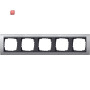 GIR21506 / Abdeckrahmen 5f Zwischenr. AN Gira Event F Alu / EAN 4010337215066