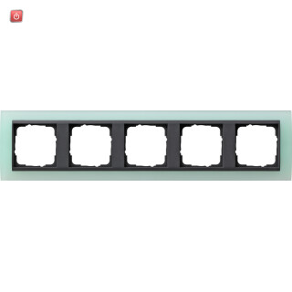 GIR21585 / Abdeckrahmen 5f Zwischenr. AN Gira Event Opak Mint / EAN 4010337215851