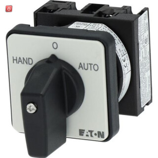 EATON / 19872 / T0-1-15431/E, Umschalter, T0, 20 A, Einbau, 1 Baueinheit(en), Kontakte: 2, 45 °, rastend, mit 0-Stellung, HAND-0-AUTO, Abwicklungs Nr. 15431 / EAN4015080198727