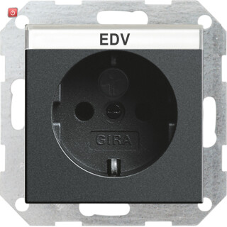 GIR46228 / Steckdose, anthrazit, Unterputz UP, 1 Fach, IP20 / EAN 4010337462286