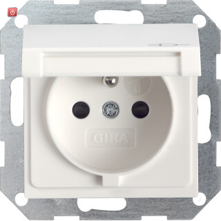 GIR48827 / Steckd. Erdstift KD + SH System 55 Reinweiß m / EAN 4010337488279