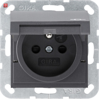 GIR48828 / Steckd. Erdstift KD + SH System 55 Anthrazit / EAN 4010337488286