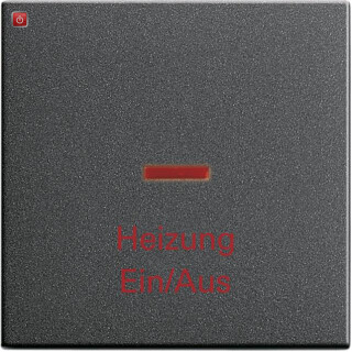 GIR67828 / Wippe Kontrollf. + Heizung Ein/Aus System 55 Anthrazit / EAN 4010337678281