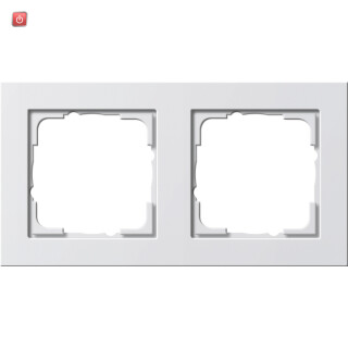 GIR21222 / Abdeckrahmen 2-fach E2 reinweiss matt, 021222 / EAN 4010337212225