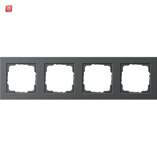GIR21423 / Abdeckrahmen 4f Gira E2 Anthrazit / EAN 4010337214236