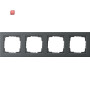 GIR21423 / Abdeckrahmen 4f Gira E2 Anthrazit / EAN 4010337214236