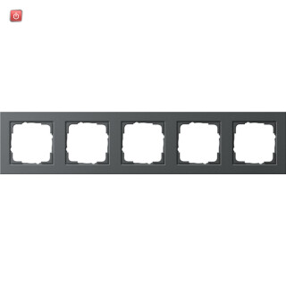 GIR21523 / Abdeckrahmen 5f Gira E2 Anthrazit / EAN 4010337215233